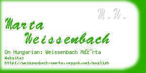 marta weissenbach business card